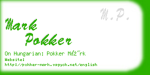 mark pokker business card